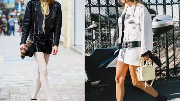 短款皮衣各种时尚搭配图 (高级时髦皮衣穿搭)