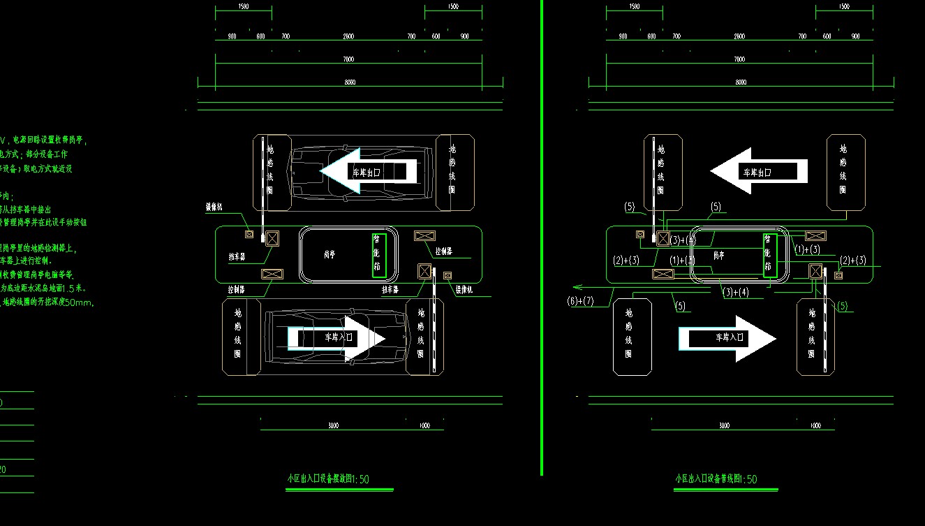 监控立杆cad图纸监控摄像机立杆大样cad设备安装弱电井可视对讲