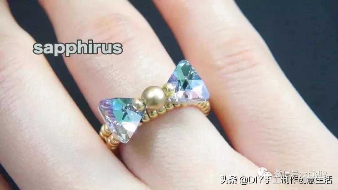 简单手工串珠戒指和发箍,戒指手工diy串珠慢视频