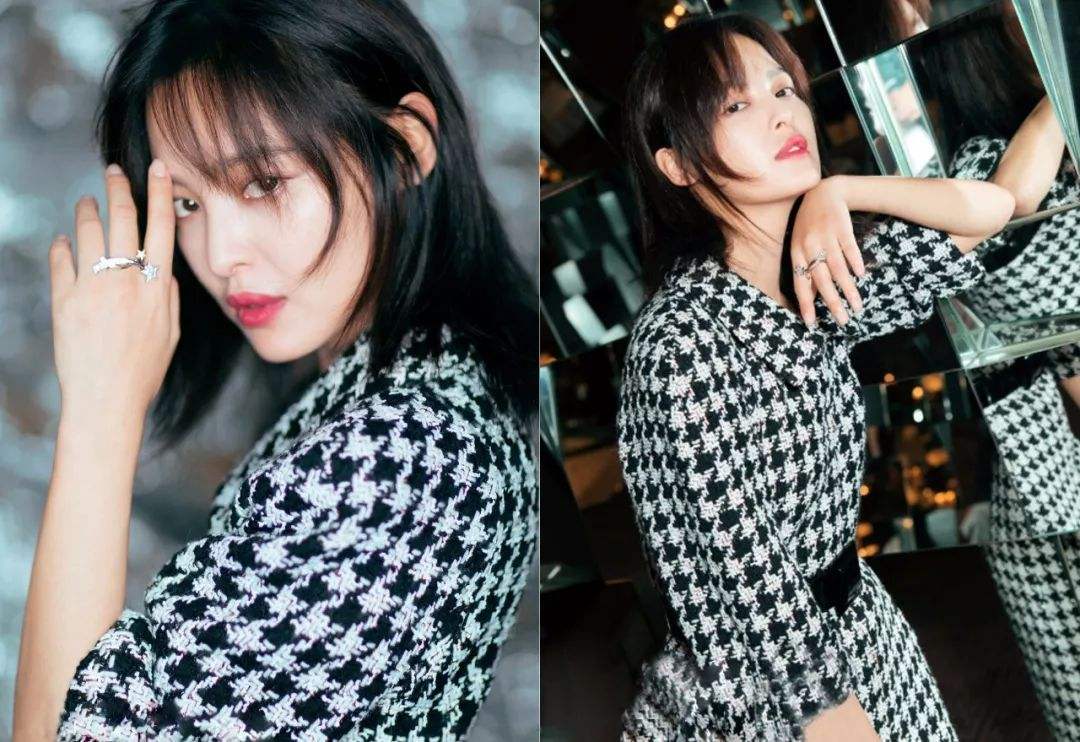 适合圆脸的中分发型,比较适合圆脸的中分发型