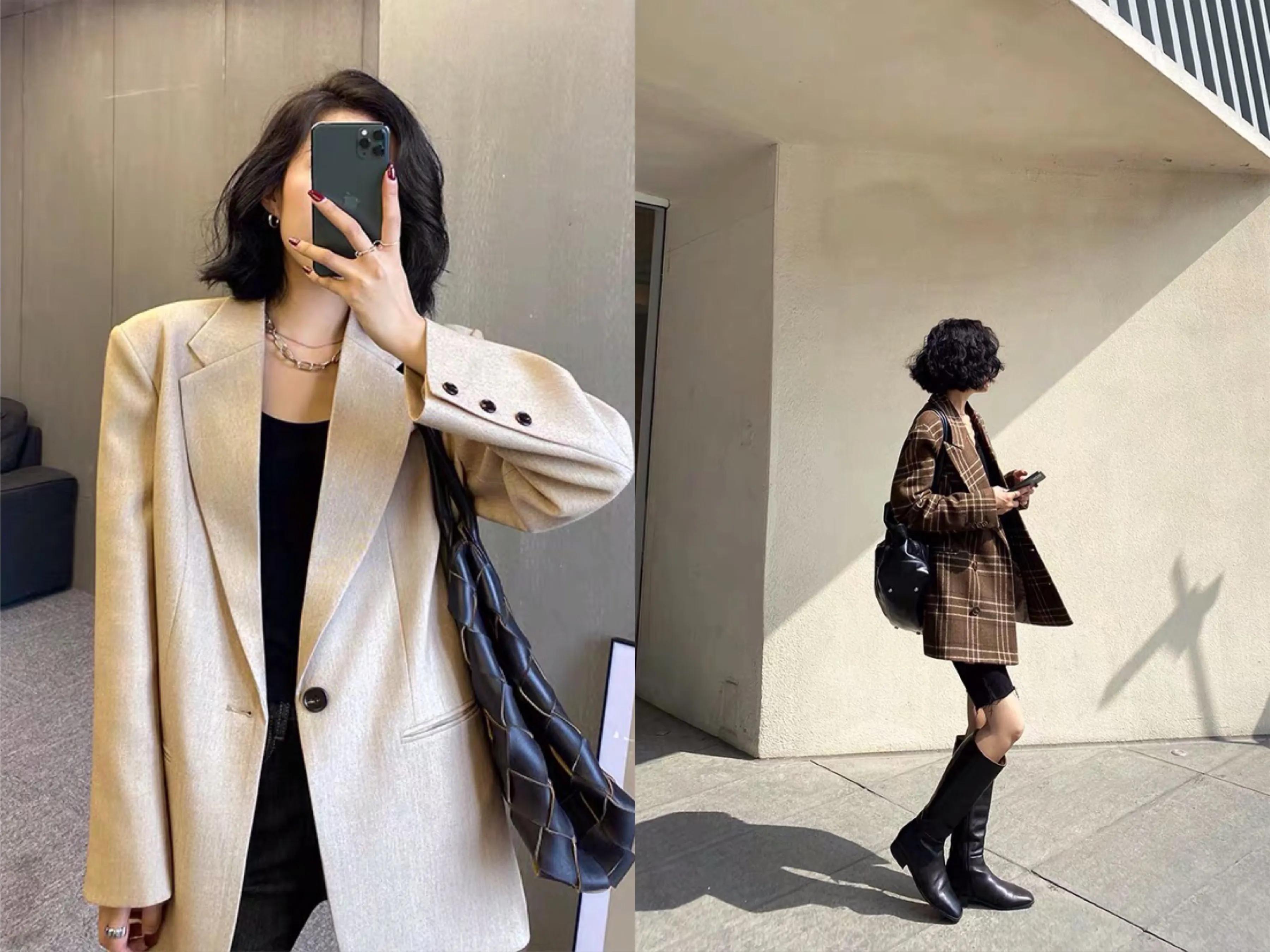 西装复古机车,复古竖条西装