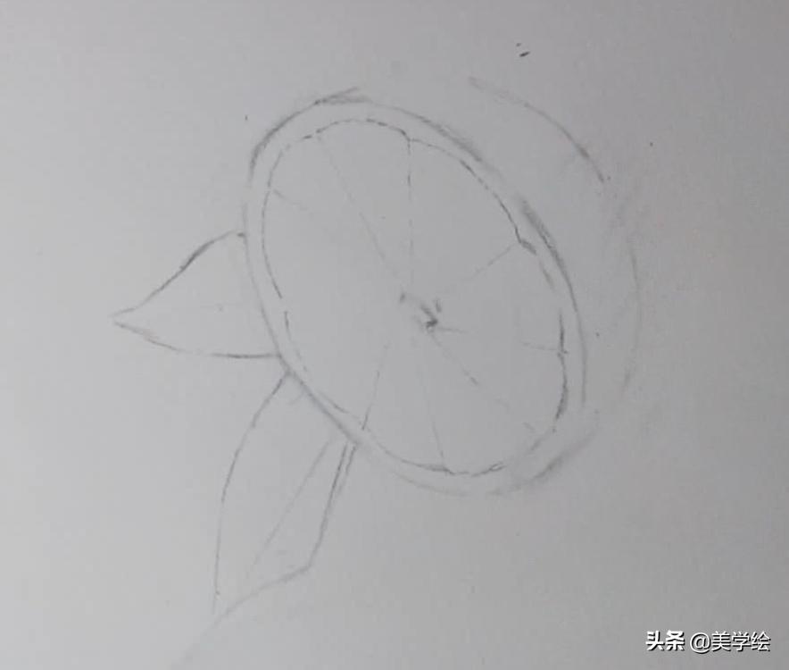 彩铅小橘子,橘子的水溶彩铅上色