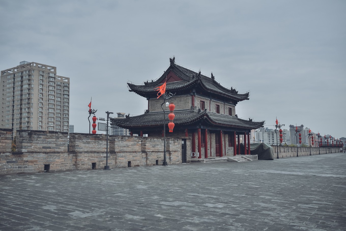 西安网红打卡地西安城墙,西安古城网红视频