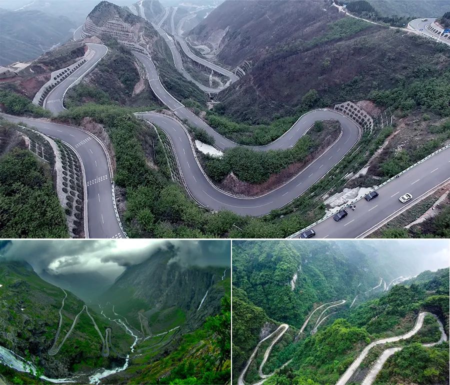 山路十八弯幼儿园颜料绘画图片,七拐八弯的山路怎么画