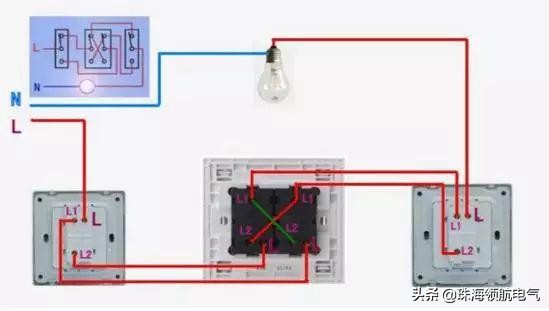 一开双控单控接线方法图,三控一开多控怎样接线