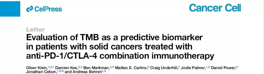 肿瘤突变负荷(TMB)能预测联合免疫治疗的疗效吗?|脑海Yeah