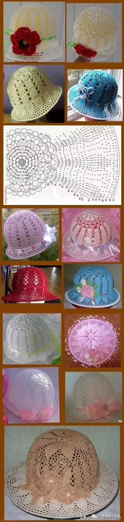 有气质的遮阳帽钩织教程,钩织遮阳帽全教程