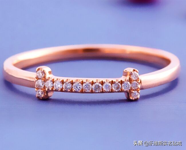 钻石戒指18k金正品简约大气3克拉,18k金钻石玫瑰金戒指