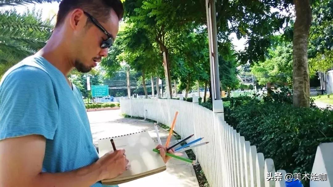 速写简单手绘稿,别人的速写本