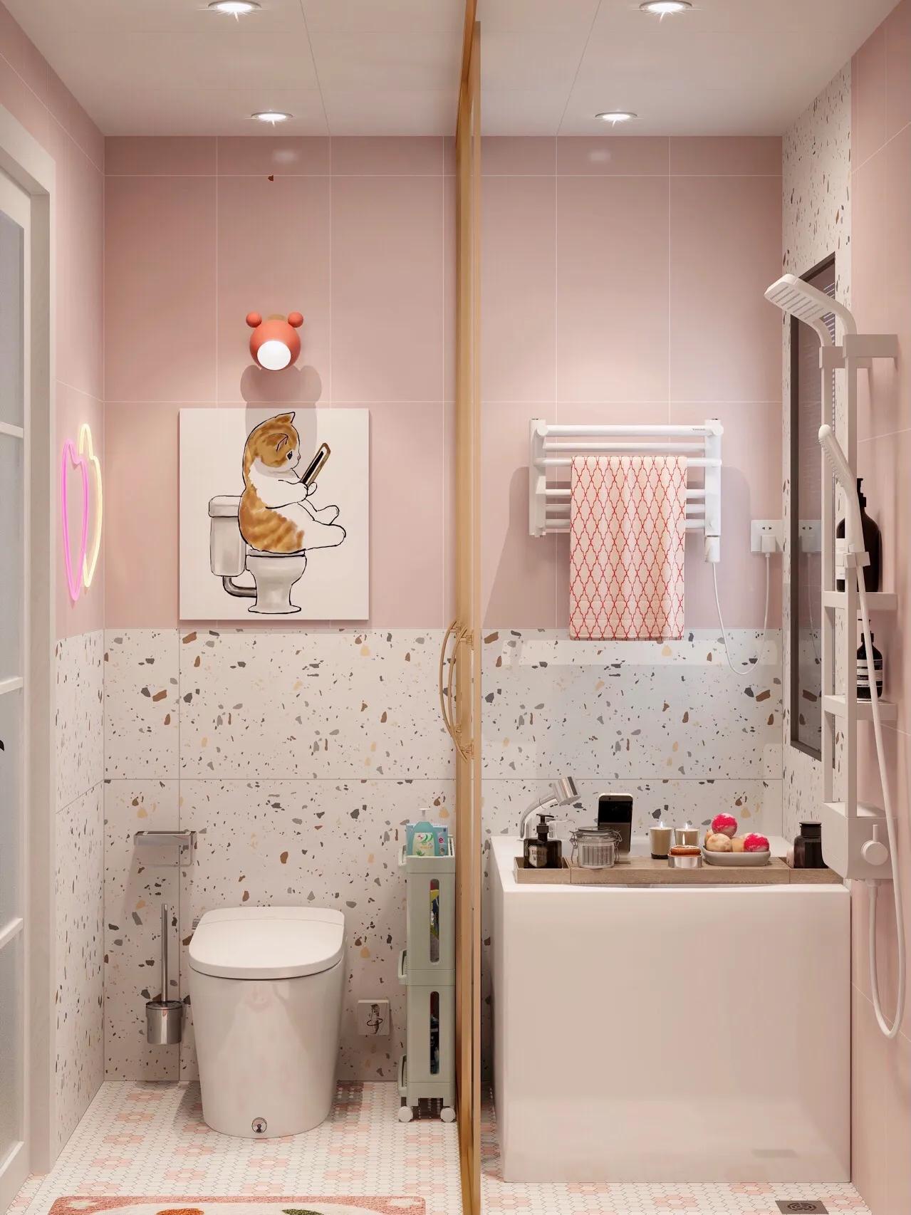 5平米浴室干湿分离,主卧4平米浴室干湿分离