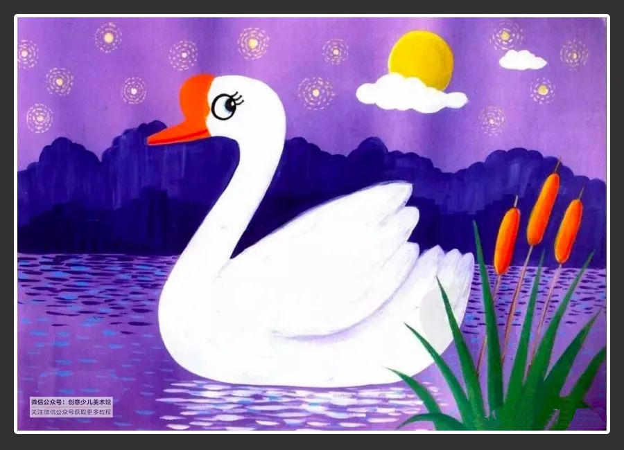 绘画素材9-12岁风景,绘画作品儿童创意7-10岁颜料画
