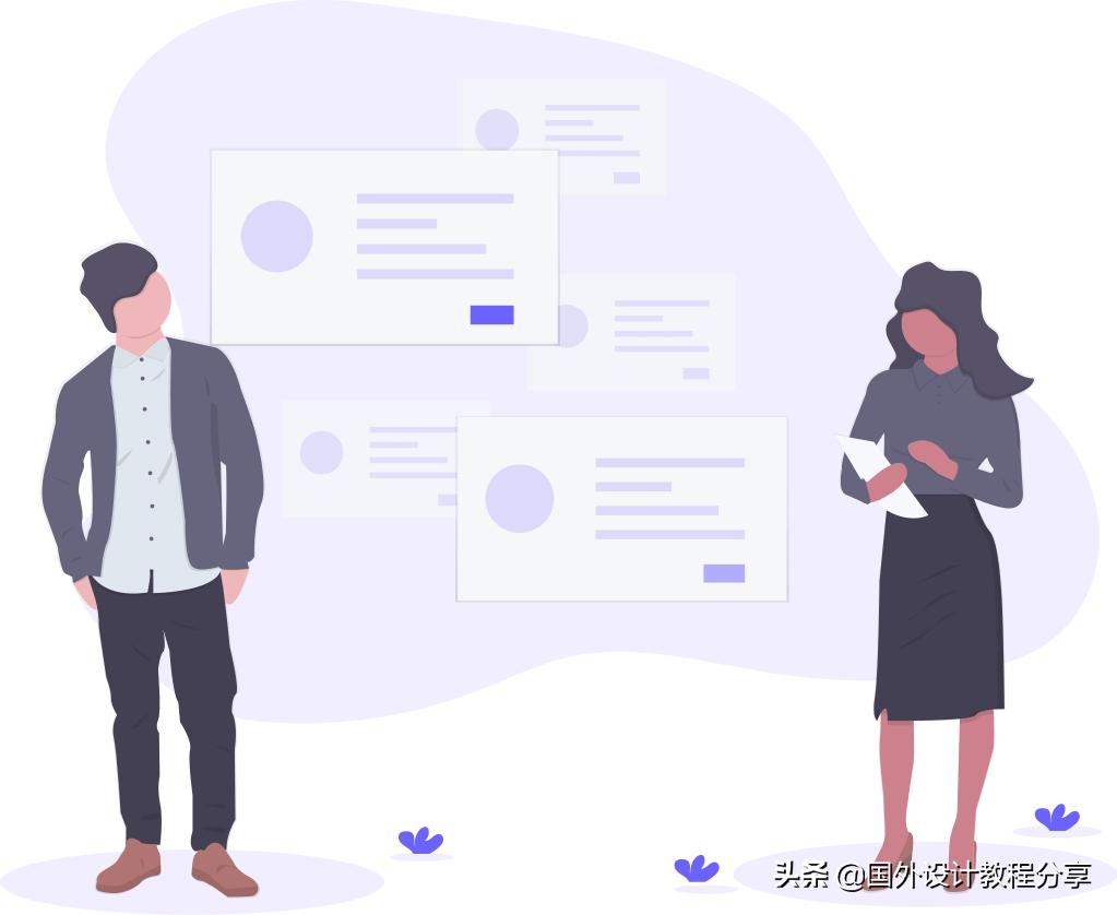 扁平矢量插画色彩教程,扁平矢量家具插画