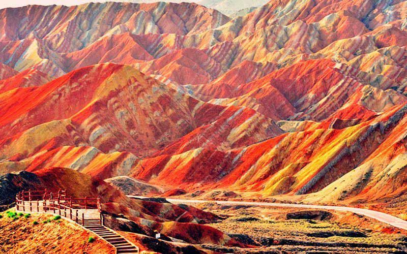 雪后张掖丹霞别样的美,张掖丹霞之美