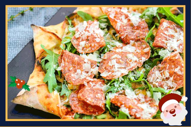 0.1cm圣诞限定薄金比萨，30天后下线