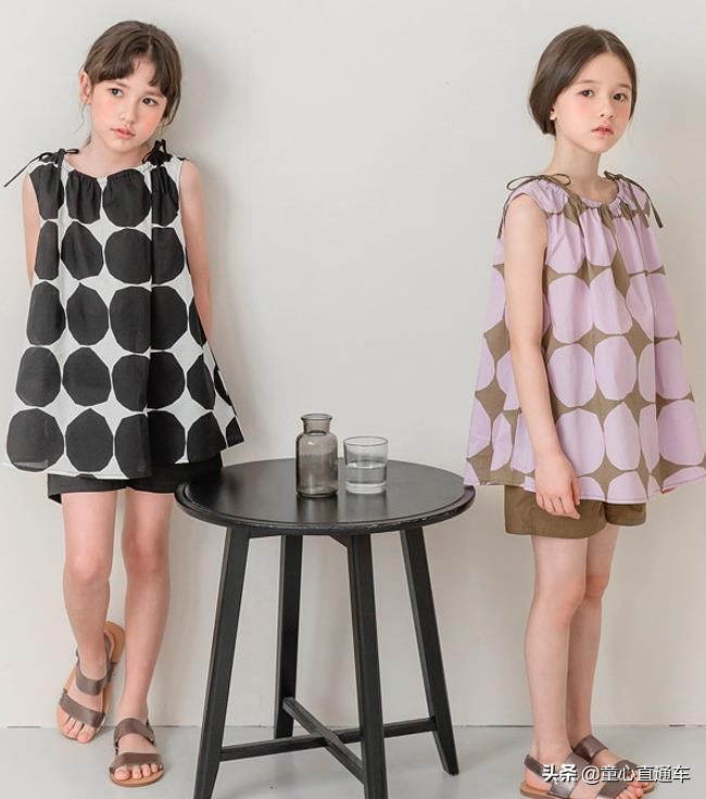 韩系童装春季连衣裙,韩版中大童裙子