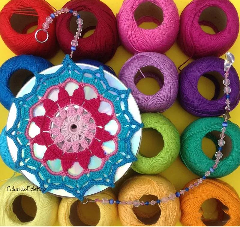 废旧光盘钩针收纳,可以钩什么物件好看又实用