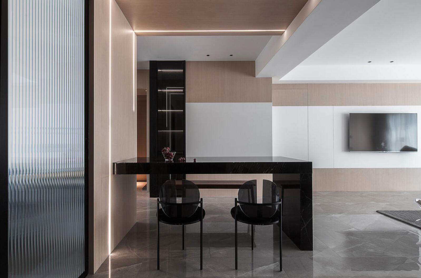 客厅不放电视柜效果,客厅不装电视柜好看吗