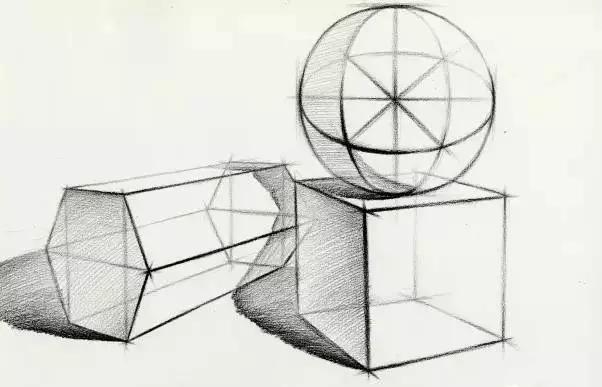 怎么把素描几何体画好,石膏几何体组合结构素描