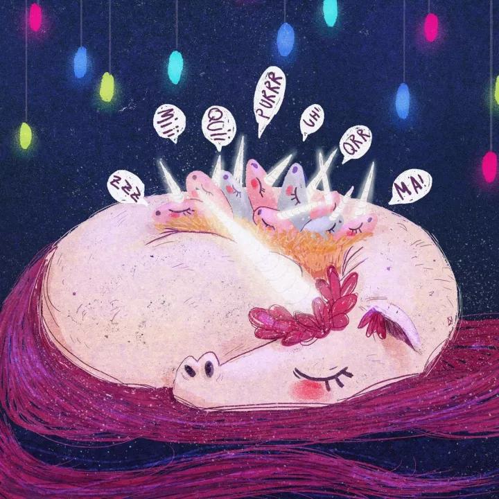 BeatriceBlue，内心有光，所画皆暖，用线条打造童真世界