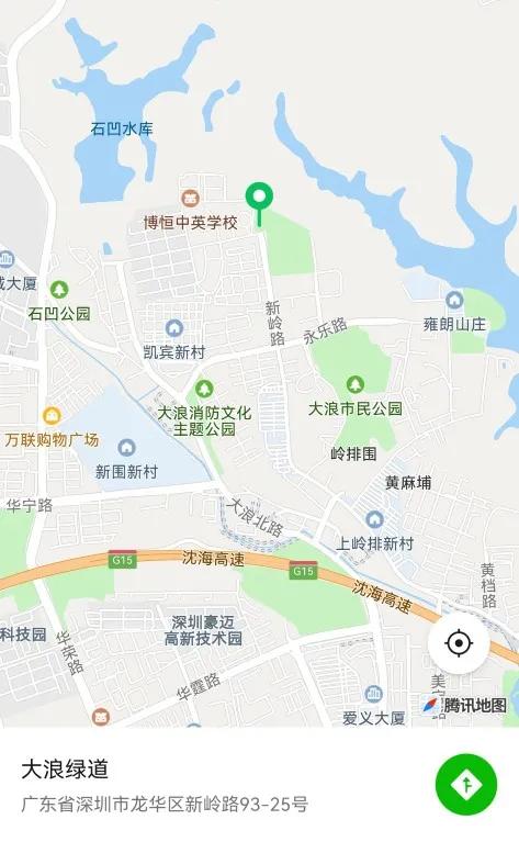 深圳龙华绿道风景区,深圳大浪绿道全景图
