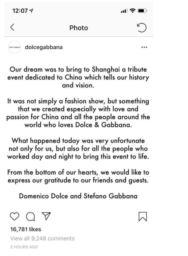 DG辱华事件升级，各主流电商产品全线下架，意大利华人纷纷抗议