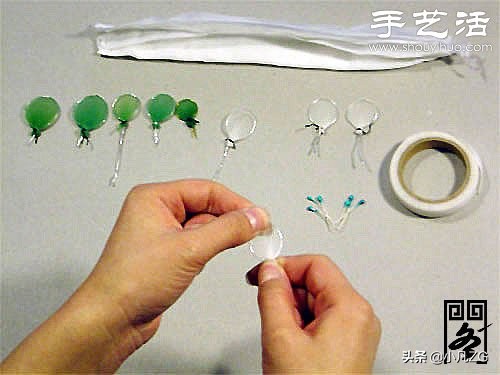 彩菊的制作方法,网袜花手工制作