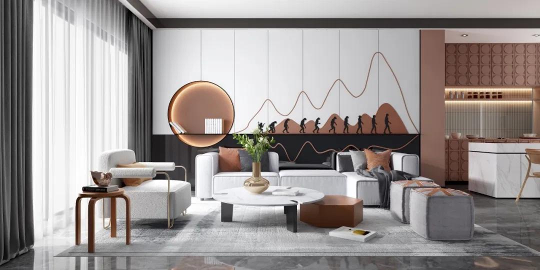 60平米沙发款式,60平小户型法式沙发墙