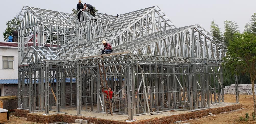 农村盖500平重钢钢构别墅多少钱,农村盖钢结构别墅