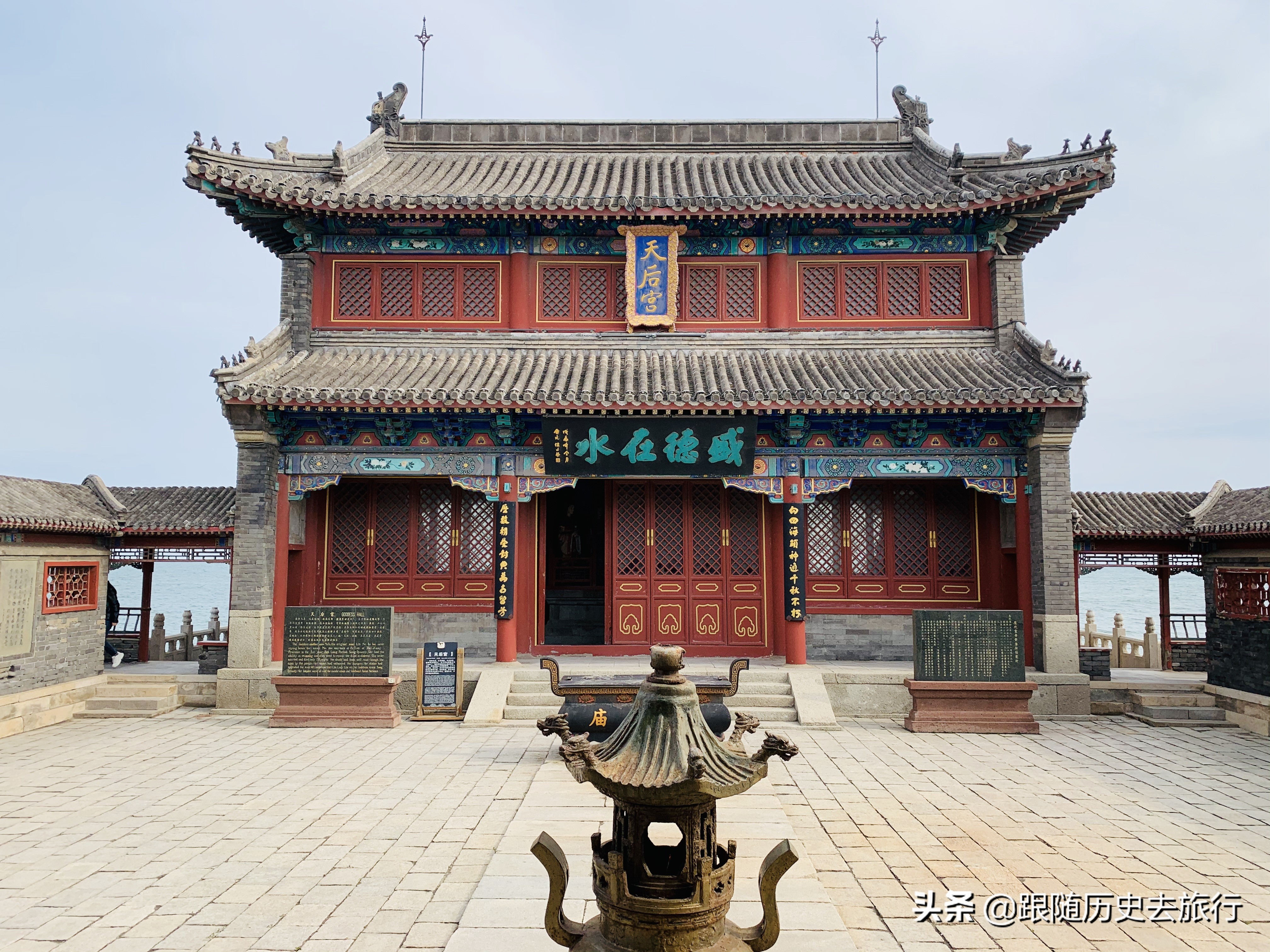 秦皇岛古长城美如画,万里长城老龙头俯视图