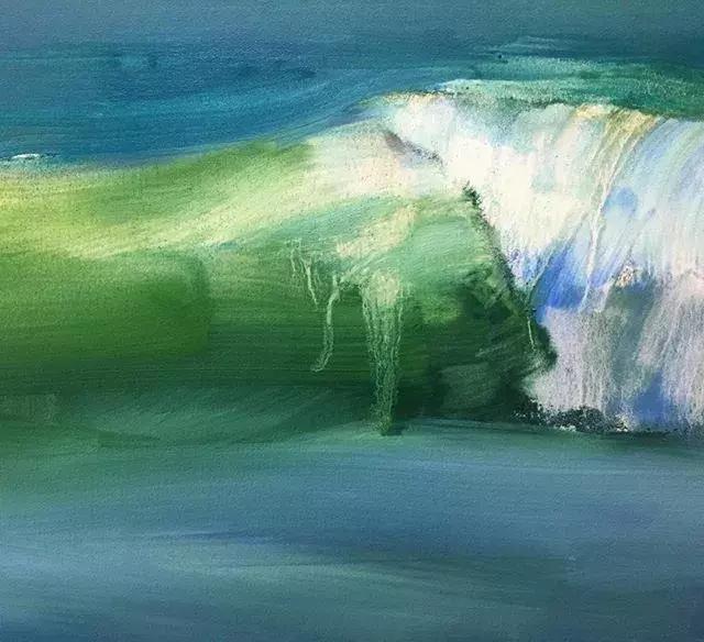 画海浪俯视,画海浪水粉画