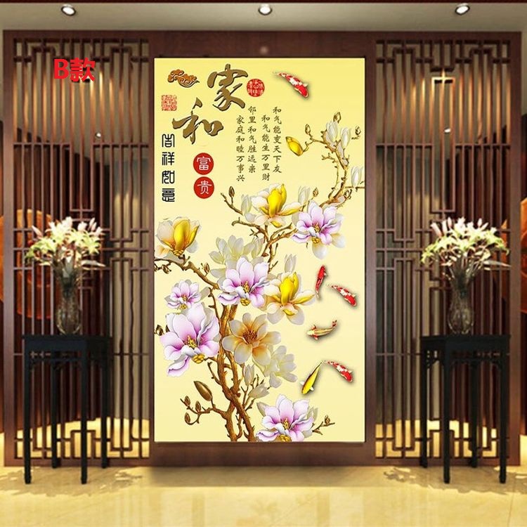 玄关墙瓷砖拼花图案,玄关背景墙大理石瓷砖效果图