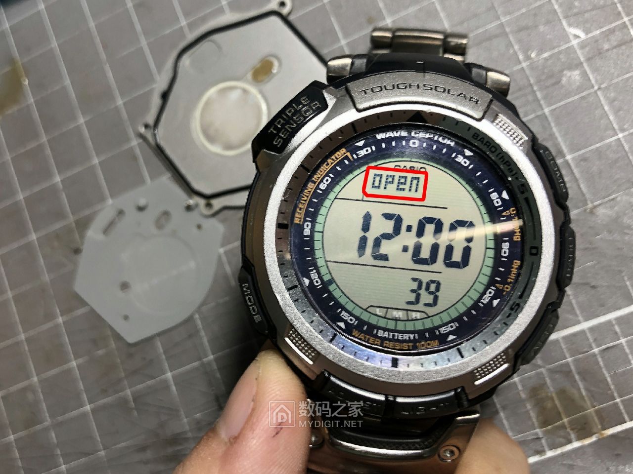 良工巧匠：卡西欧PAW-1300光动能手表电池老化，自行更换并校准