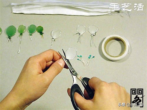 彩菊的制作方法,网袜花手工制作