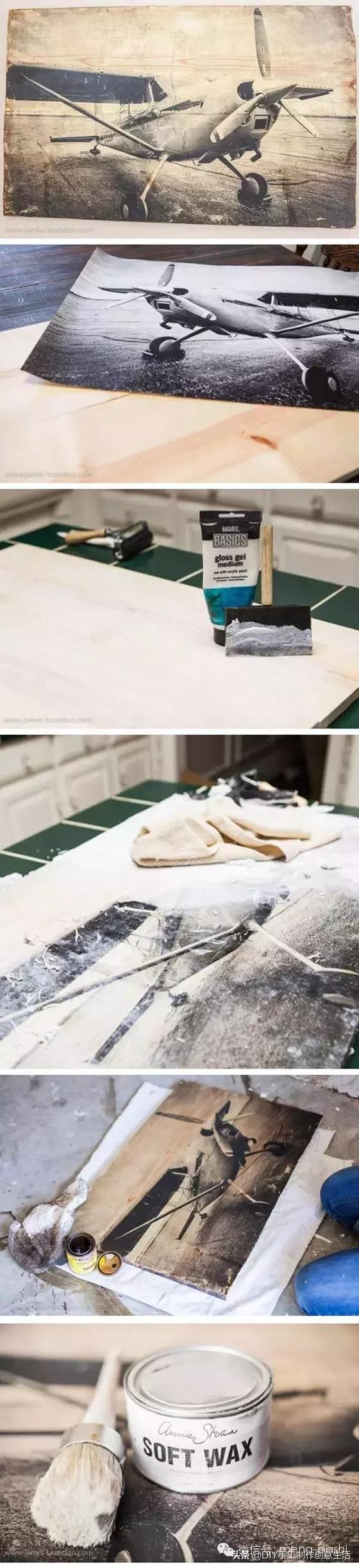 她将照片反扣在木板上之后，只做了这几步，结果大家都来效仿她