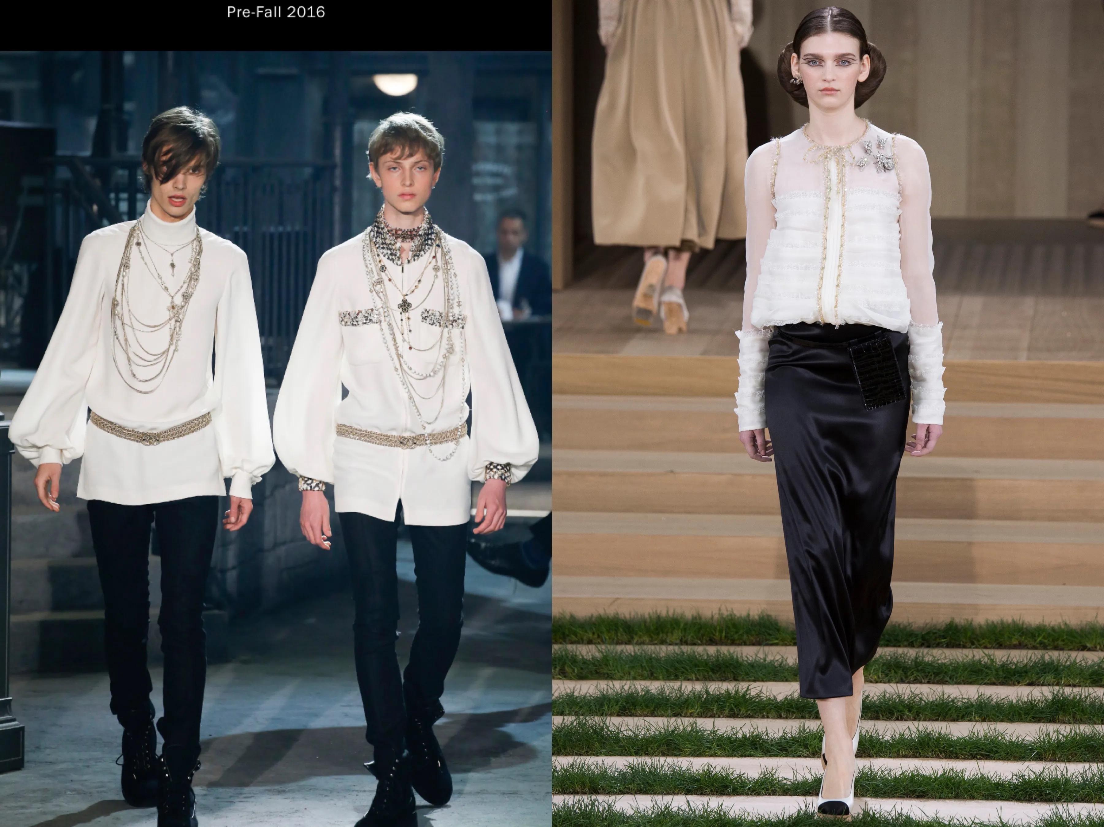 香奈儿立领真丝白衬衫,香奈儿白衬衫