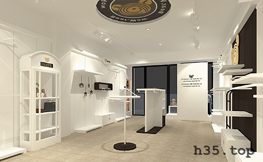 最新童装店双门头装修效果图,童装店怎么装修才有顾客