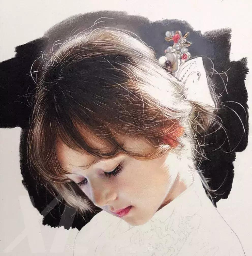 写实彩铅画,超好看素描画迪丽热巴