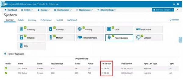 工程师笔记｜戴尔易安信服务器电源固件管理教程