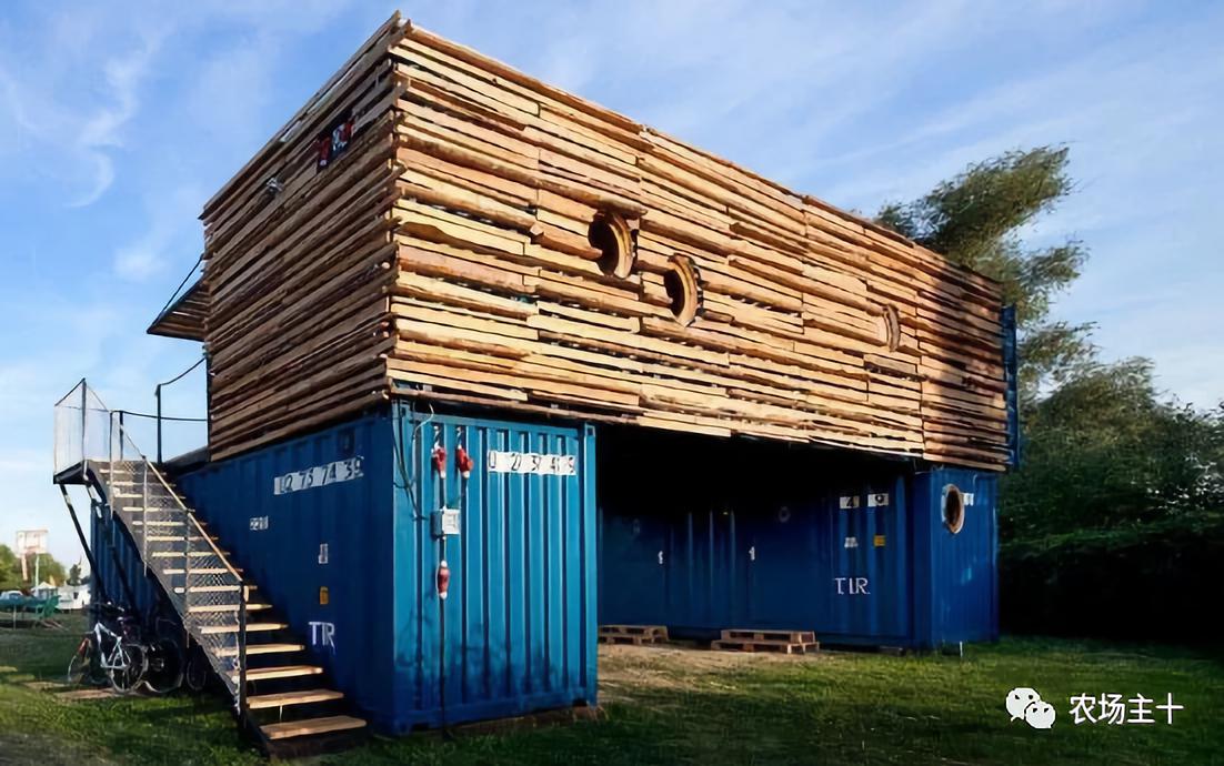 大型农场建造,家庭农场可以放置集装箱做民宿