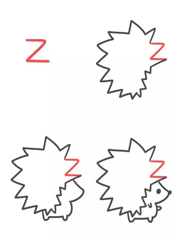 字母动物简笔画,字母变动物简笔画