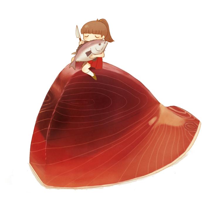 100个水彩美食插画,奈良美食插画