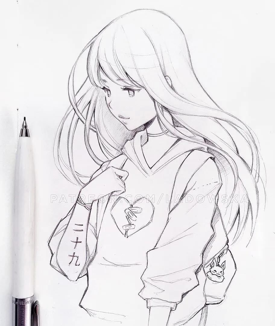 软萌可爱的动漫美少女怎么画,画可爱的动漫美少女特别简单