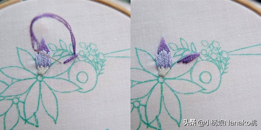 满园春刺绣教程,花环刺绣教程