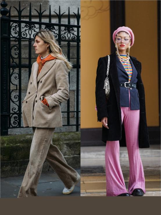 显瘦灯芯绒裤子小个子,百搭灯芯绒微喇裤