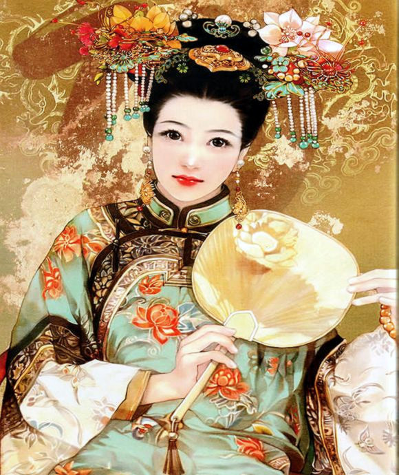 东方画姬---德珍彩绘古典美女画