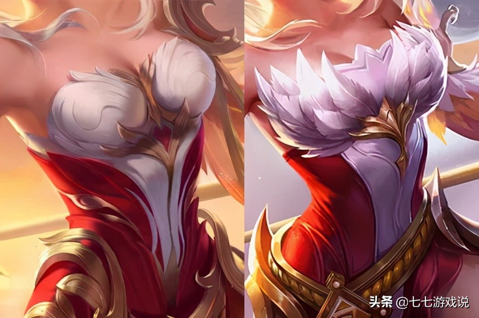 王者荣耀：王昭君凤凰于飞海报优化！胸前的羽毛不见了