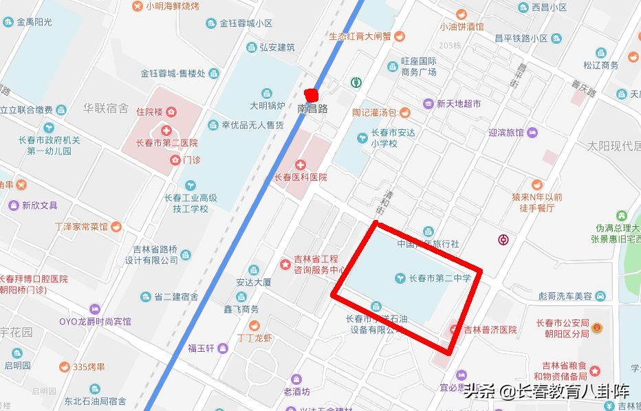 长春轻轨沿线的学校,长春靠近地铁的高中