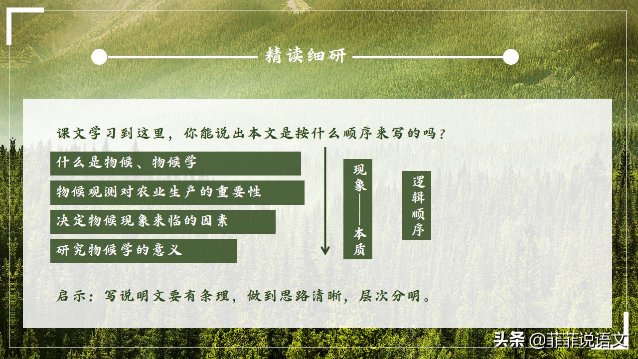 八年级下册大自然的语言知识总结,八年级第五课大自然的语言预习