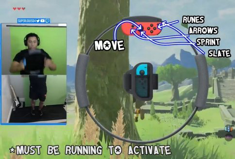 玩游戏比去健身房还划算!玩家用健身环玩塞尔达,跑遍整个大陆