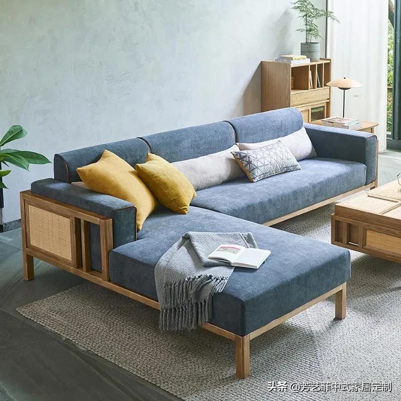 新中式沙发带贵妃榻合适吗,客厅沙发带贵妃位好看吗